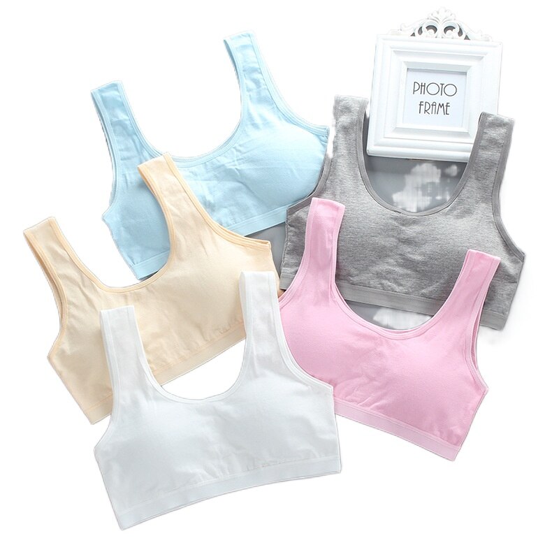 Mädchen Spitzen jugendlich Bh Kind Dessous Büstenhalter Weste Freies Rohr Panzer Thema Unterwäsche Racerback Teenager Streetwear XS 7-14T 12 13 11 9