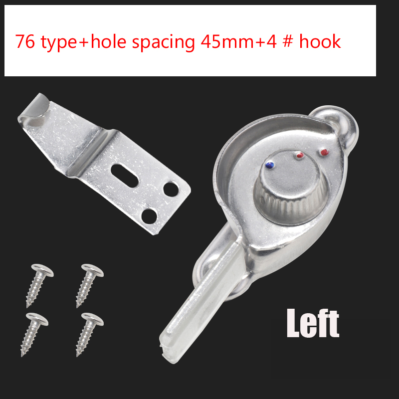 Rustfritt stål vinduslås forsikring tyverisikring aluminiumslegering vindu halvmånelås plast skyvedør oversettelsesvindu: Multi