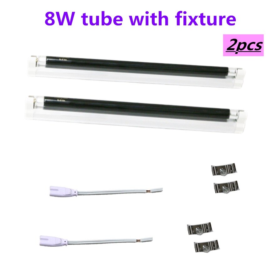 110V-120V Linear Fluorescent T5 Fixture with linear BLB tube, electric ballast / G13 base, 4w 6w 8w available: 8W with fixture