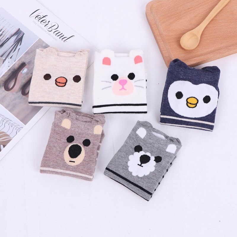 Cartoon Animal Print Baby Socks Cute Cotton Short Baby Girl Boy Socks Spring Autumn Soft Ankle Socks Baby Sokken