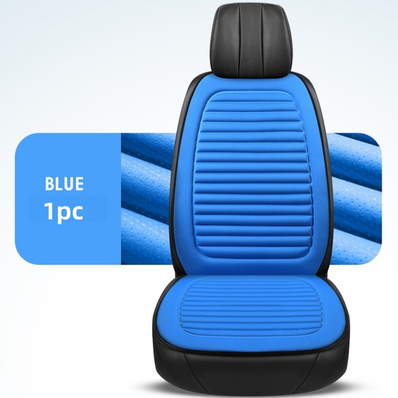 Cuscino per seggiolino auto in tessuto traspirante stereo 3D estivo, tessuto base antiscivolo rinfrescante e traspirante, sedile adatto non cambia, cuscino per seggiolino auto a sedile singolo anteriore, adatto per la maggior parte degli accessori interni dell'auto: Blu