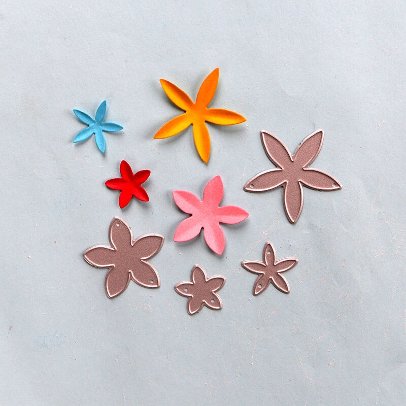 DUOFEN METAL CUTTING DIES small flowers set embossing stencil DIY Scrapbook Paper Album