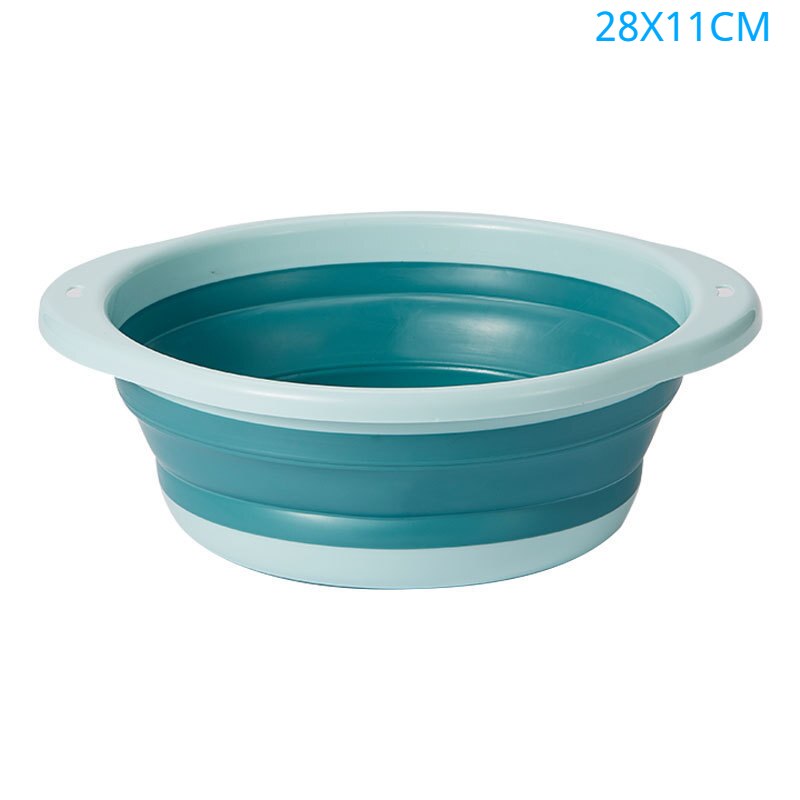 Lavabo plegable portátil para bebés, lavamanos de viaje para el hogar, artículos esenciales para dormitorio: blue 28X11CM