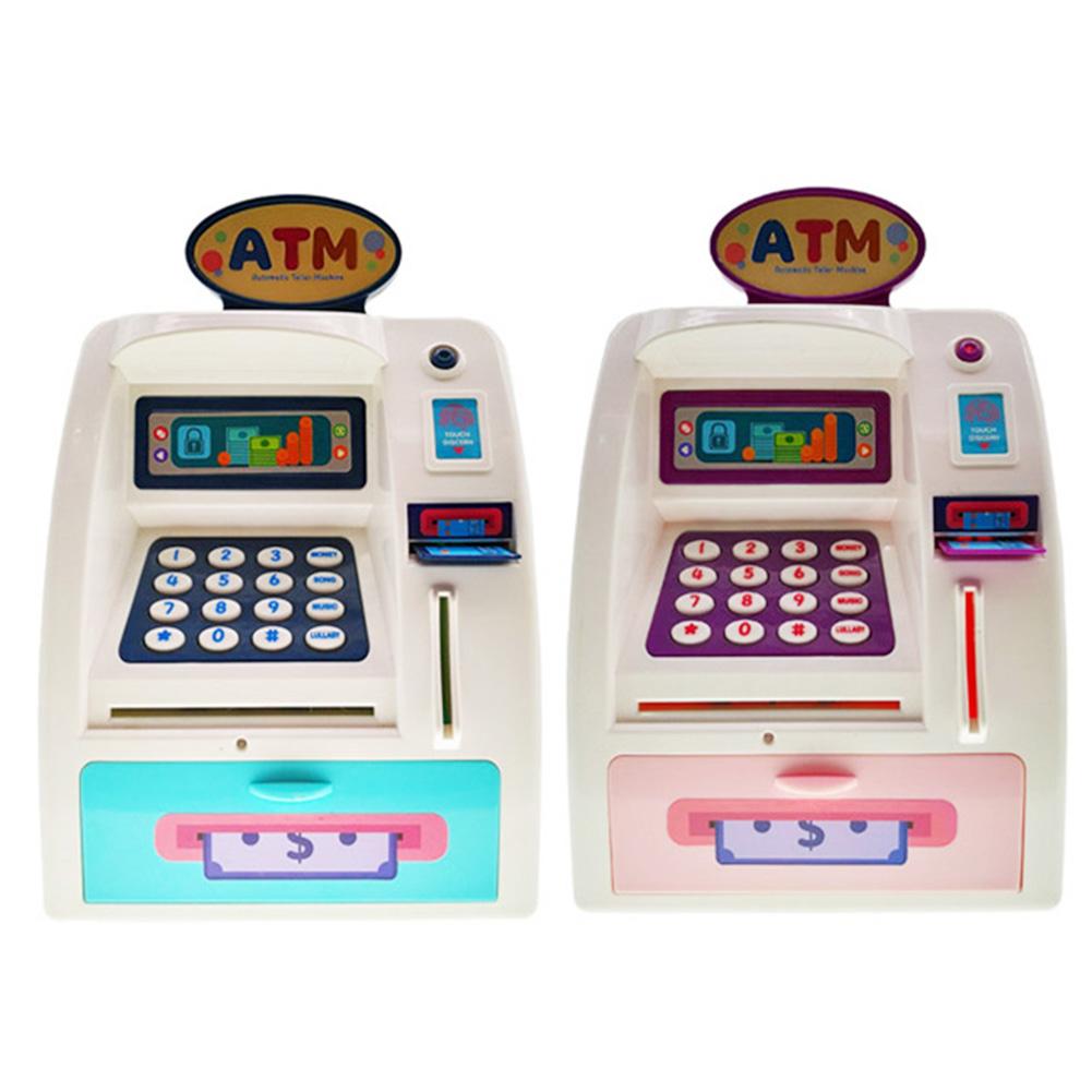 Simulation Intelligent Electronic Password Fingerprint Music LED Deposit Model Pretend Play Toy