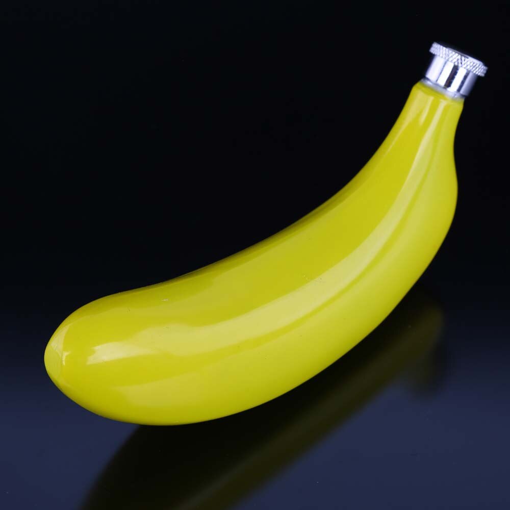 5 Oz Banana Stainless Steel Hip Flask Portable Banana Shape Yellow Liquor Whiskey Alcohol Pocket Bottle Bridesmaid