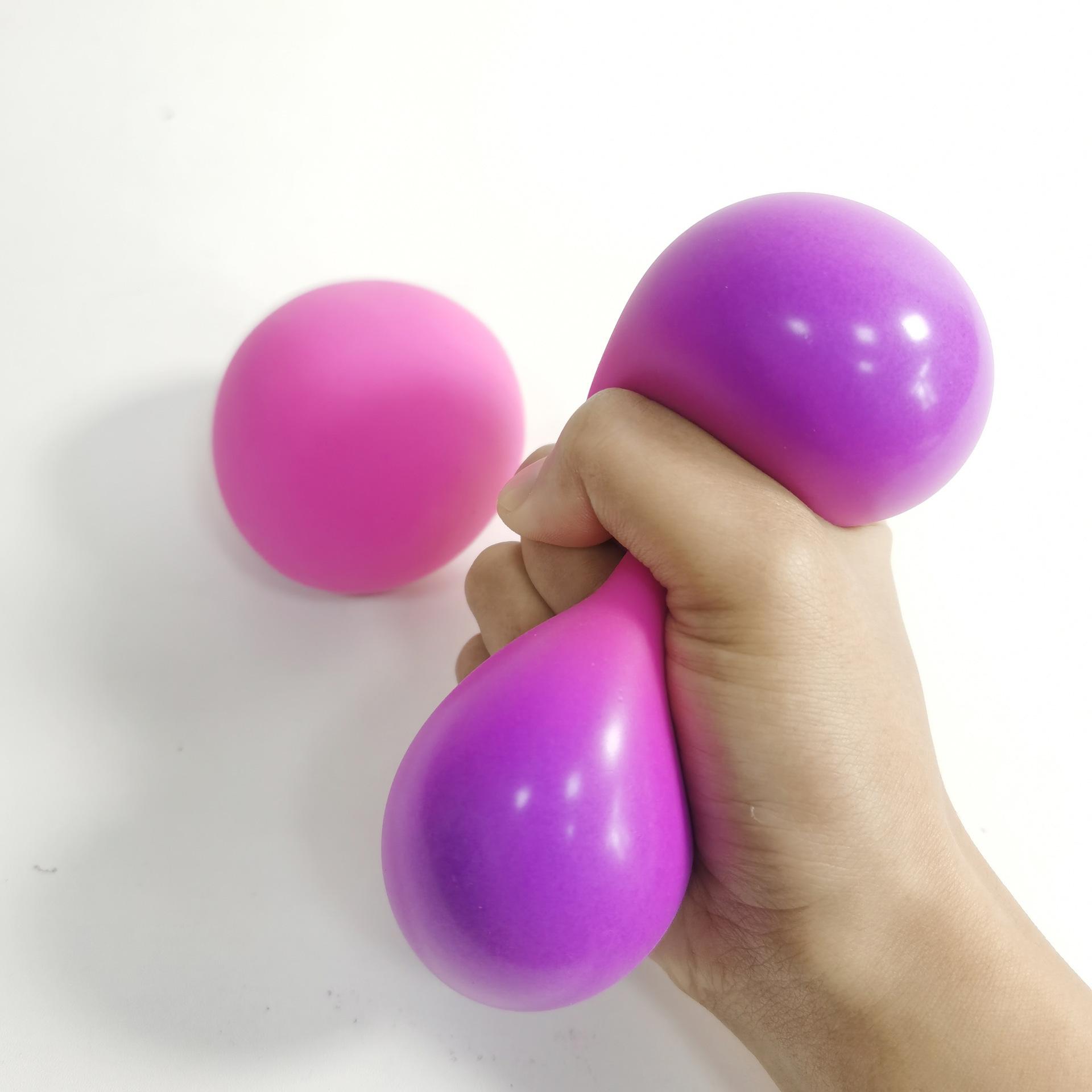 6Cm/6.5Cm Stress Ballen Kleur Veranderende Scheurbestendig Niet Giftig Bpa Gratis Soft Stretchy speelgoed Anti Stress Bal Voor Kinderen Volwassen: Rose Red 6.5cm
