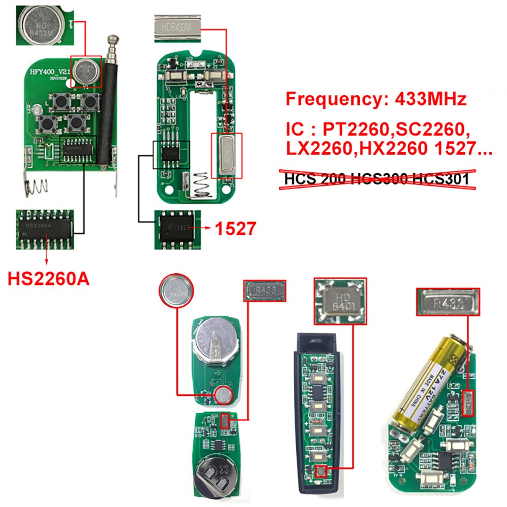 Ouvre-porte automatique 433.92Mhz, télécommande de Garage pour TEDSEN SKX1LC SKX2LC SKX3LC SKX4LC émetteur 433mhz