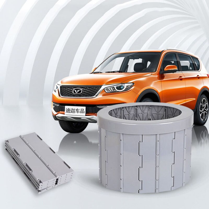 Inodoro plegable portátil para coche, inodoro de Camping, Cubo de viaje, asiento de inodoro para Camping, senderismo y viaje largo