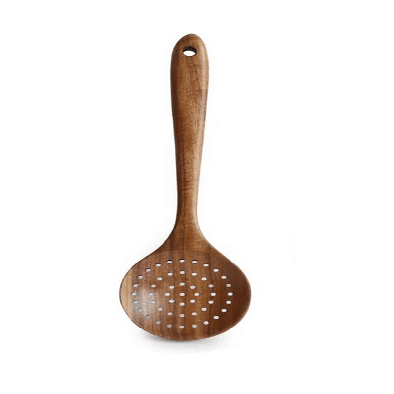 Cuillère passoire à long manche écumoire en bois ustensiles outils de cuisine accessoires de cuisine outils en bois: Passoire