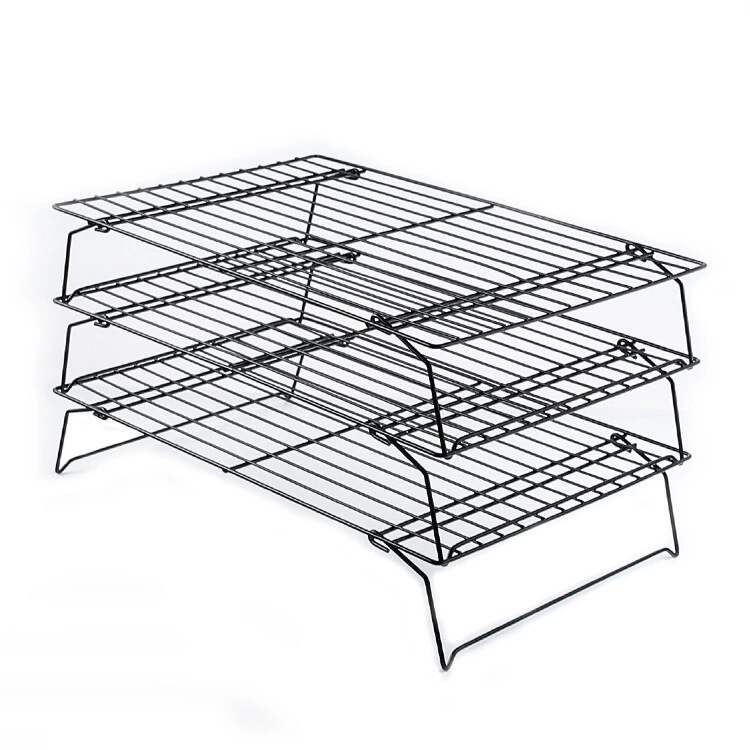 Multi-layer Stainless Steel Cooling Rack Cookies Cupcakes Cake Pastry Foldable Baking Insert Tools Kitchen Accessories Gadgets: 3 Layers