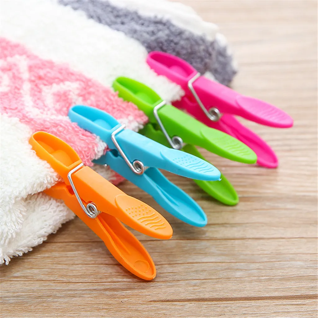 24 Uds. De pinzas de plástico para ropa de lavandería, pinzas para colgar, pinzas para alimentos para el hogar, pinzas para ropa, calcetines, ropa interior, soporte para tendedero