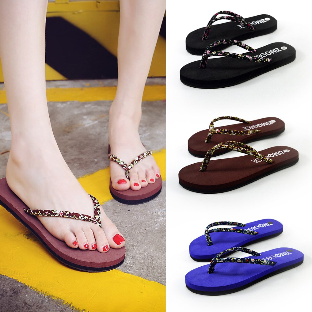 Vrouwen Zomer Mode Slaapkamer Slippers Bloemen Spons Cake Antislip Flip-Flops Sandalen Schoenen Pantuflas De Mujer # @ A30