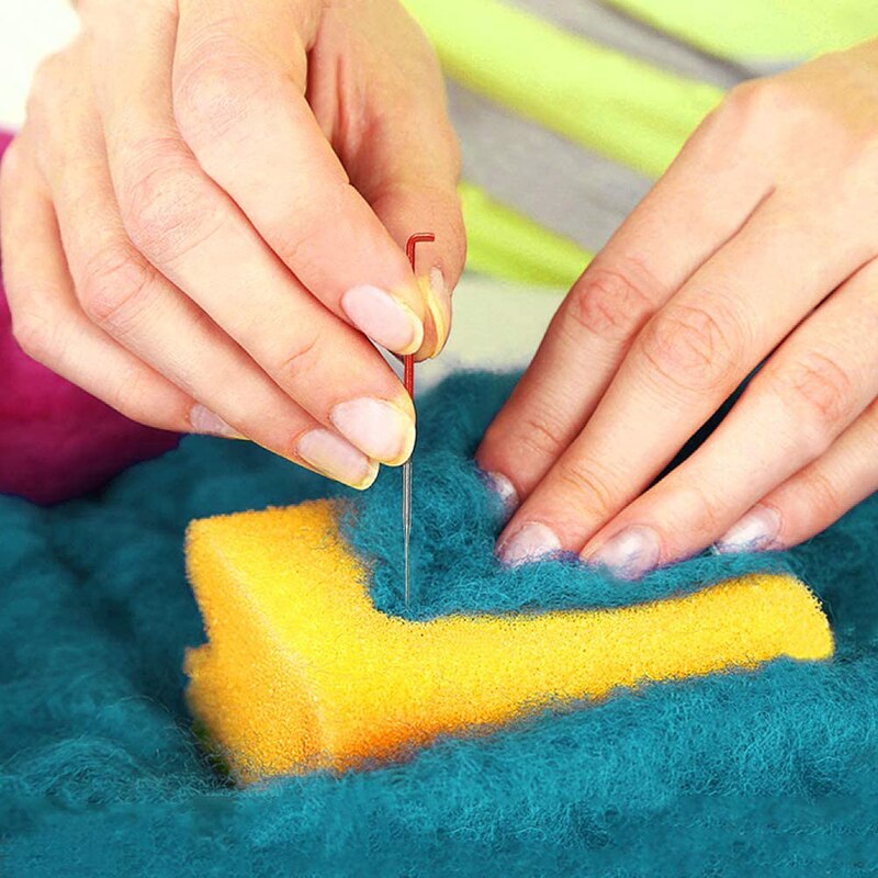 Lmdz 35 stk toving nåler ull nål tove sett ull filt tove kit kit fargerike ull tove rekvisita med nåle flaske