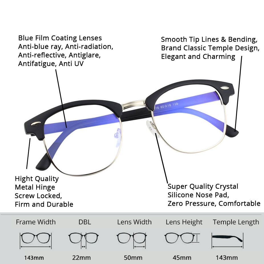 Anti-blå blokerende computerglas til bedre nattesøvn retro ramme briller reducerer øjenstrømmen migræne hovedpine søvnløshed