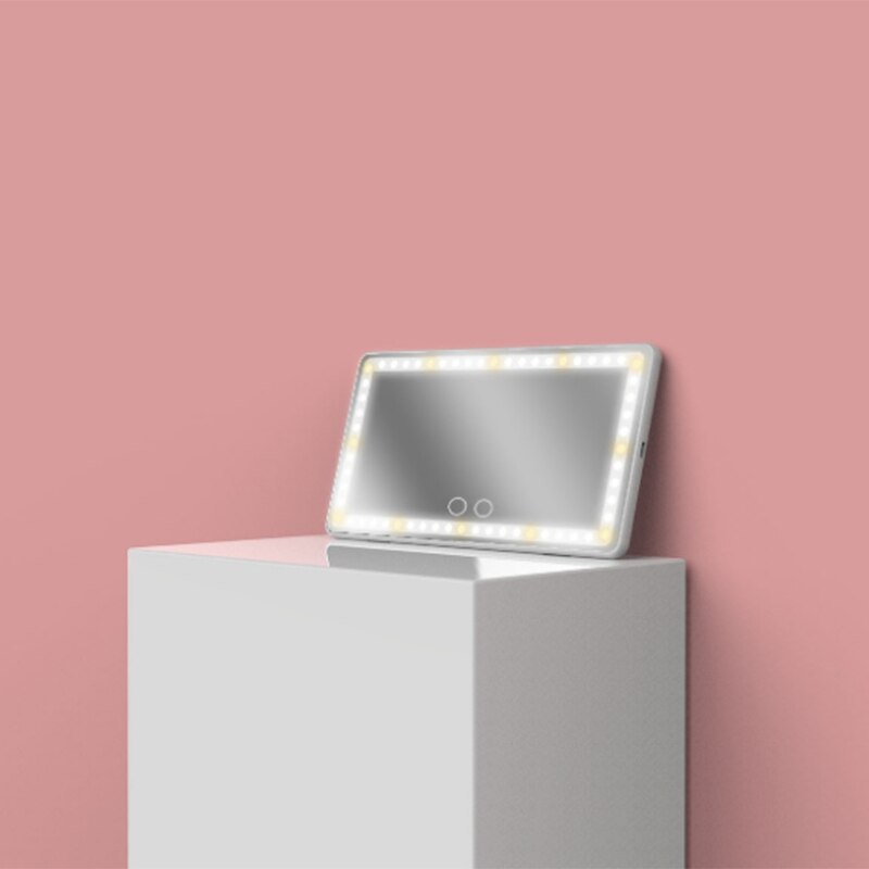 Auto Zonneklep Spiegel Met Led Verlichting Auto Make-Up Spiegel Met Verlichting Cosmetische Spiegel Clip Op Zonneklep Reizen