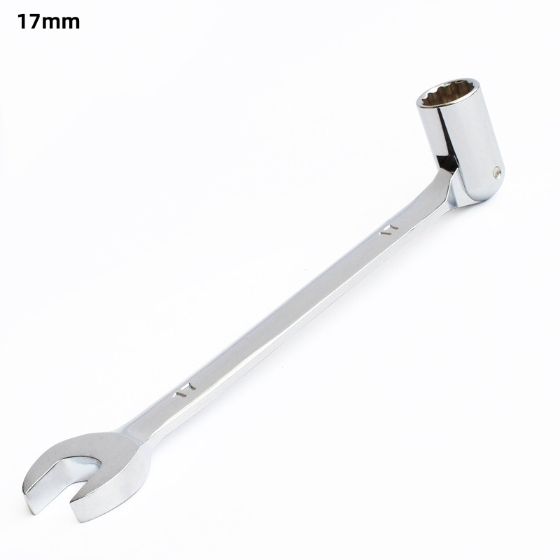 Herramienta de llave de tubo giratoria de doble extremo, juego de enchufes de actividad, herramientas, llave de tubo Flexible de cabeza giratoria métrica, herramienta de acero CRV: Rosa