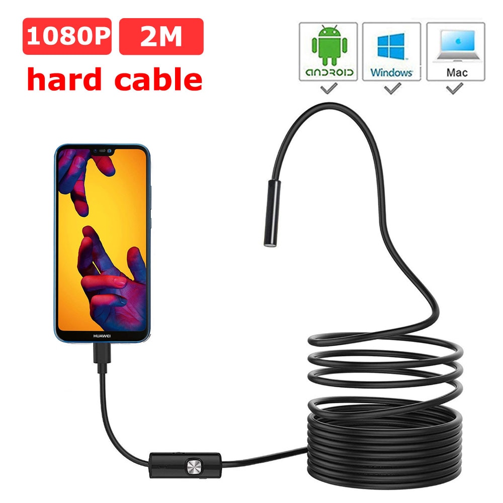 1080P HD Mini Android harde kabel Endoscoop Camera IP67 1920*1080 1M 2M 3.5M 5M Micro USB Inspectie Video Camera
