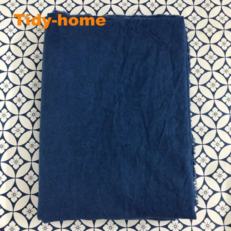 Tela de algodón 100% para manualidades, tinte azul, Natural, planta teñida, Indigo Sashiko, 150cm de ancho: Medium Blue