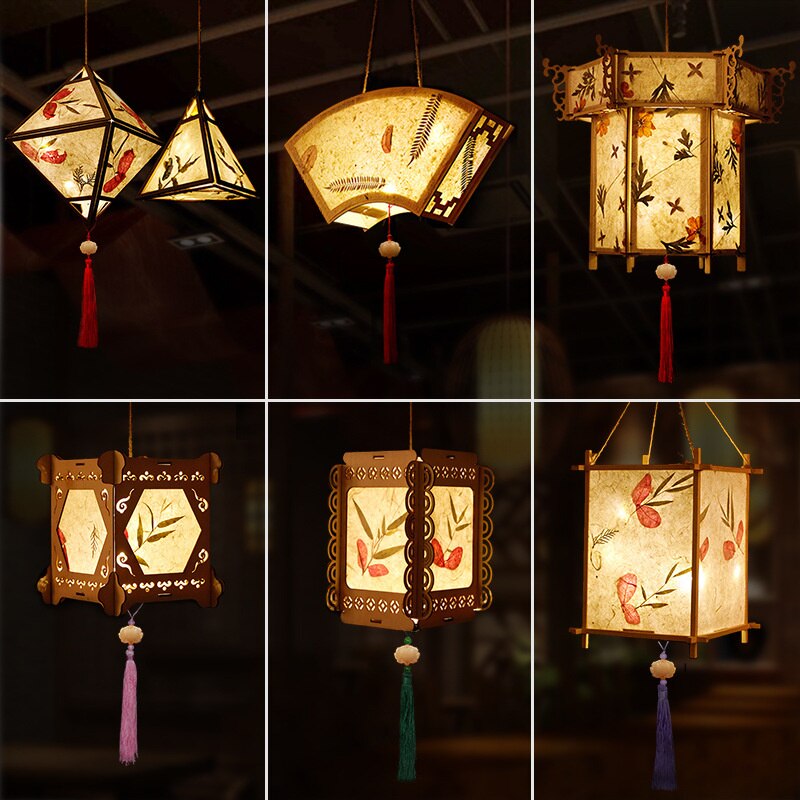 DIY chiński latarnia pałac w stylu Retro przenośny kwiat światła lampy Party świecące latarnie na Mid-Autumn Festival prezent