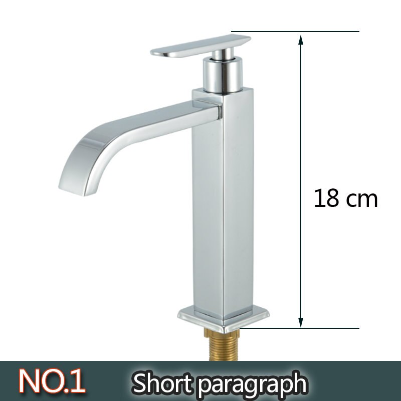 LENTE ZOMER wastafel enkele water hoge bibcock wastafel verlenging single cooling tap wastafel verlenging mondstuk schakelaar: NO.1 18cm