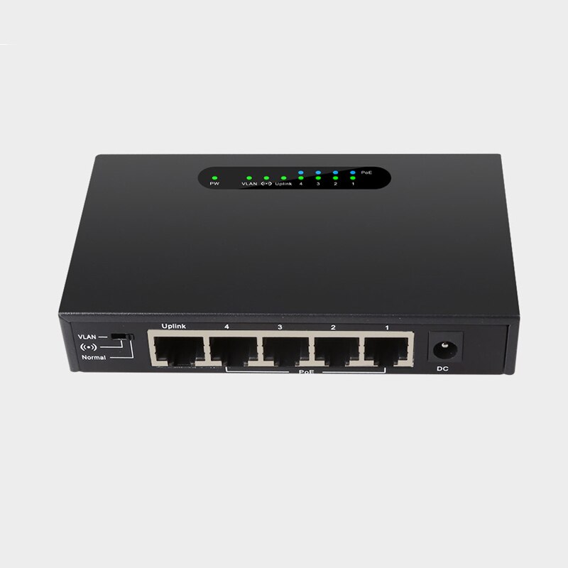 POE Switch RJ45 Ethernet Switch 4 POE Port + 1 Uplink MINI adapters Support Extend 250m 52V/65W network switch 5 Port Fast speed