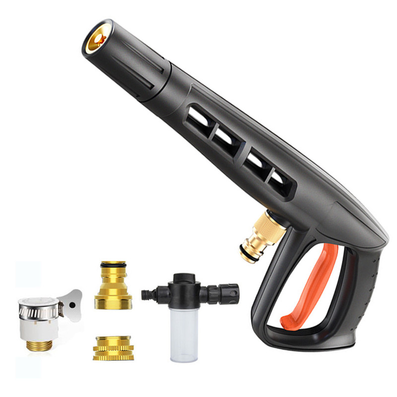 High Pressure Washer Water Gun Garden Hose Nozzle Spray For Water Hidrolavadora Foam Pot Car Washing Sprinkler Cleaning Tool: combinaton set