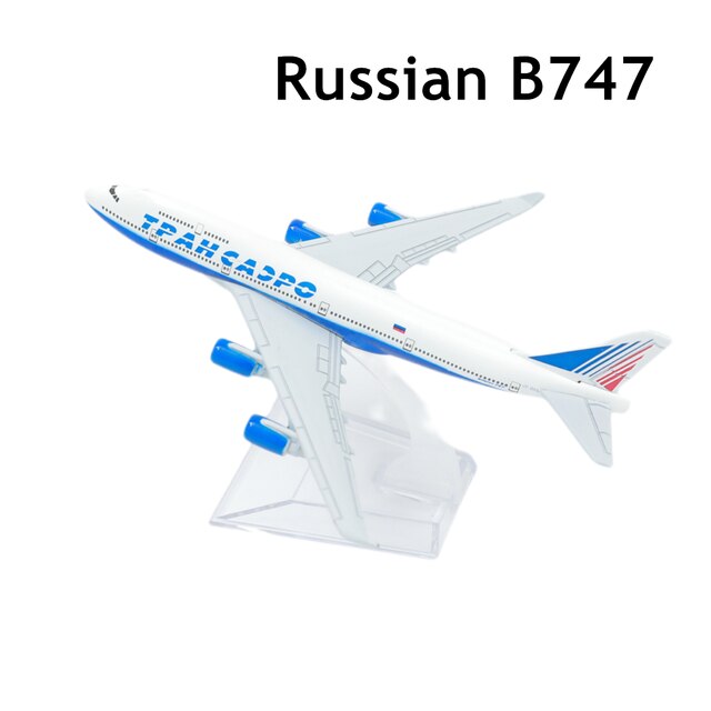 Russian Transaero Airlines Aircraft Alloy Diecast Model 15cm Aviation Collectible Miniature Souvenir Ornament: Transaero B747