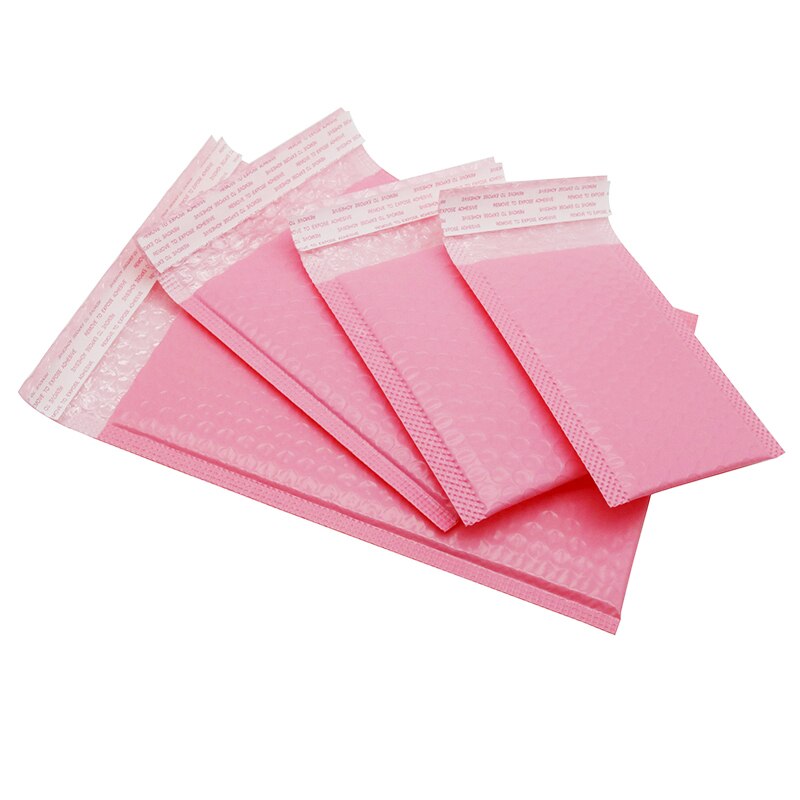 100 stuks schuim enveloppen zelfklevende mailers gevoerde enveloppen met bubbels verzendzak pakketten tas roze