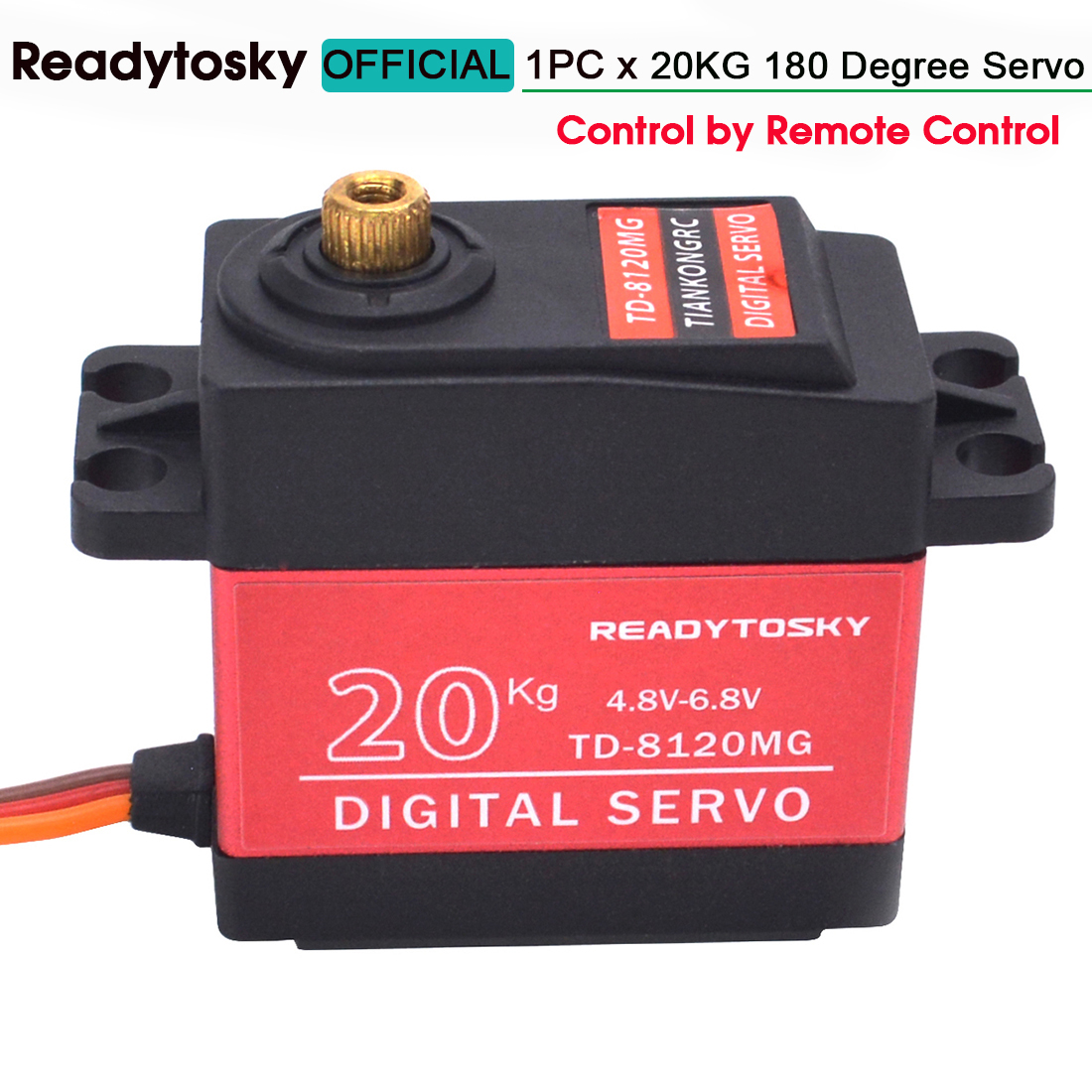 20kg TD8120MG / 25kg TD8325MG Hohe Drehmoment Kernlosen Motor Servo Wasserdichte Digital 180 Grad Servo control durch Fernbedienung control: 1pcs 20KG SERVO