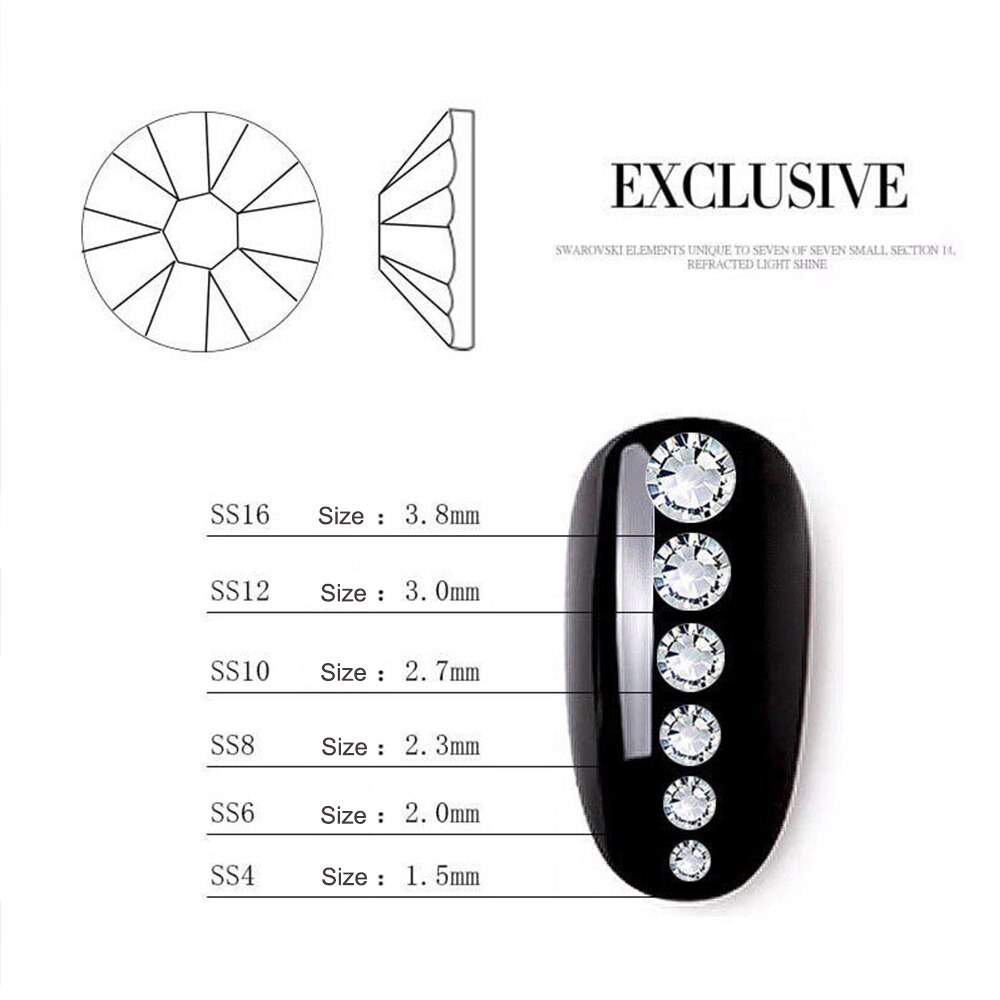 1 caja de diamantes de Cristal AB 3D para decoración de uñas, piedras preciosas para decoración de uñas, diamantes de imitación, joyería para uñas