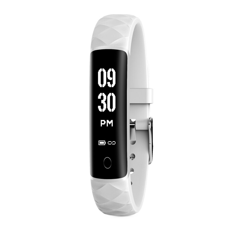 I1 fitness armbånd smart band vandtæt  ip68 armbånd hjertefrekvens blodtryk fitness tracker sports skridttæller armbånd: Hvid