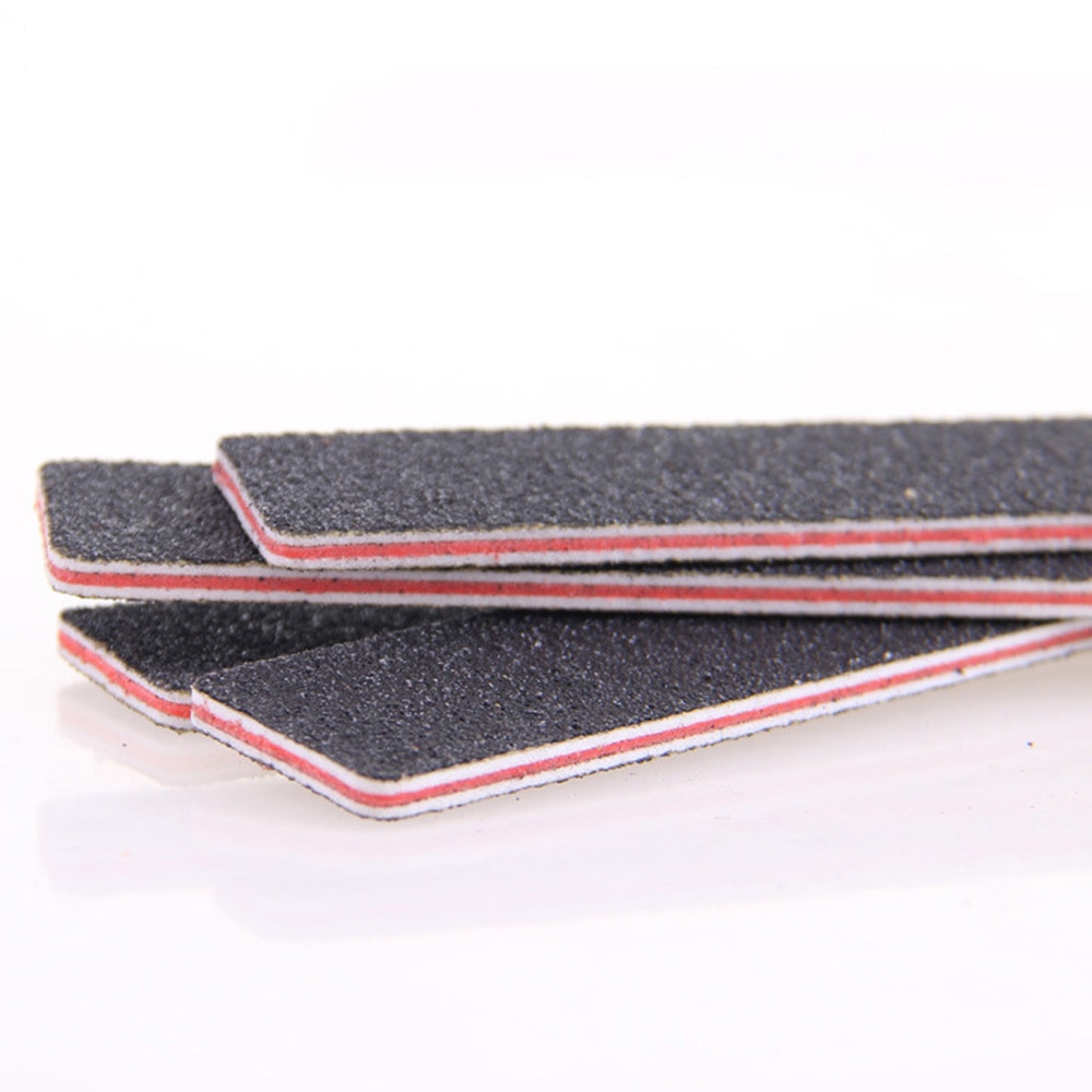 5pcs/lot black straight lima nail file buffer 100/180 sponge polisher block sanding manicure disposable nailfile tools acrylic filer