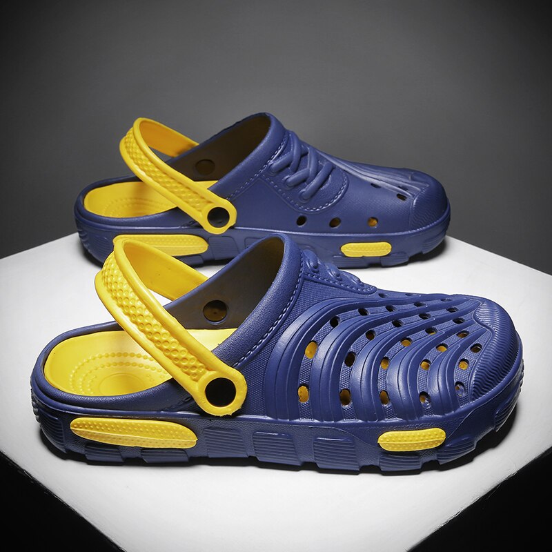 PULOMIES Pistoni di Estate Degli Uomini Sandali Massaggio Zoccoli Da Giardino All'aperto Scarpe Da Uomo Piscina Sandali Da Bagno Presentazioni Aziende Produttrici Giochi Muli Pistoni Della Spiaggia