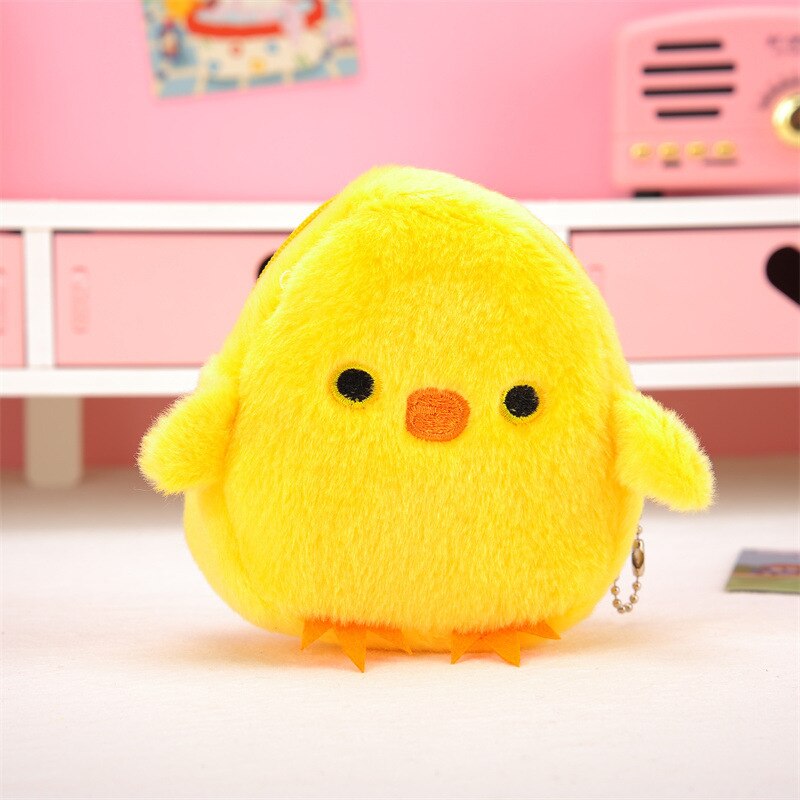 Monedero de pingüino de pelo bonito suave para niños y niñas, Mini cartera con línea de datos, monedero Neutral: q1