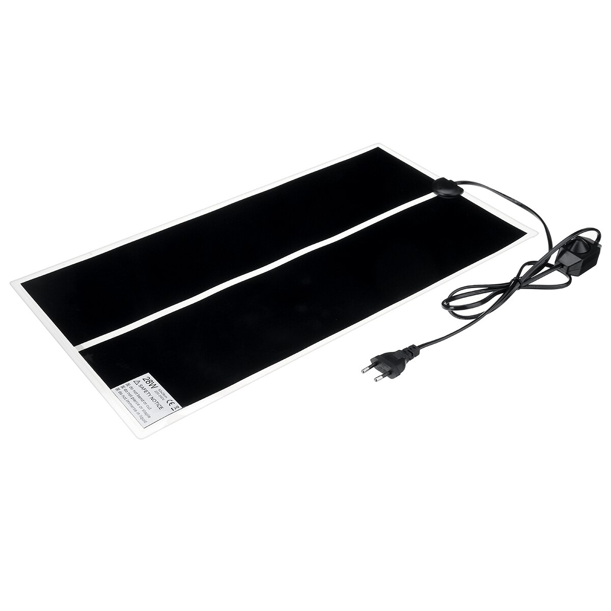 5-45W Adjustable Reptiles Heat Mat Climbing Pet Warm Heating Pads Temperature Controller Mats Reptiles Supplies EU Plug: 28W
