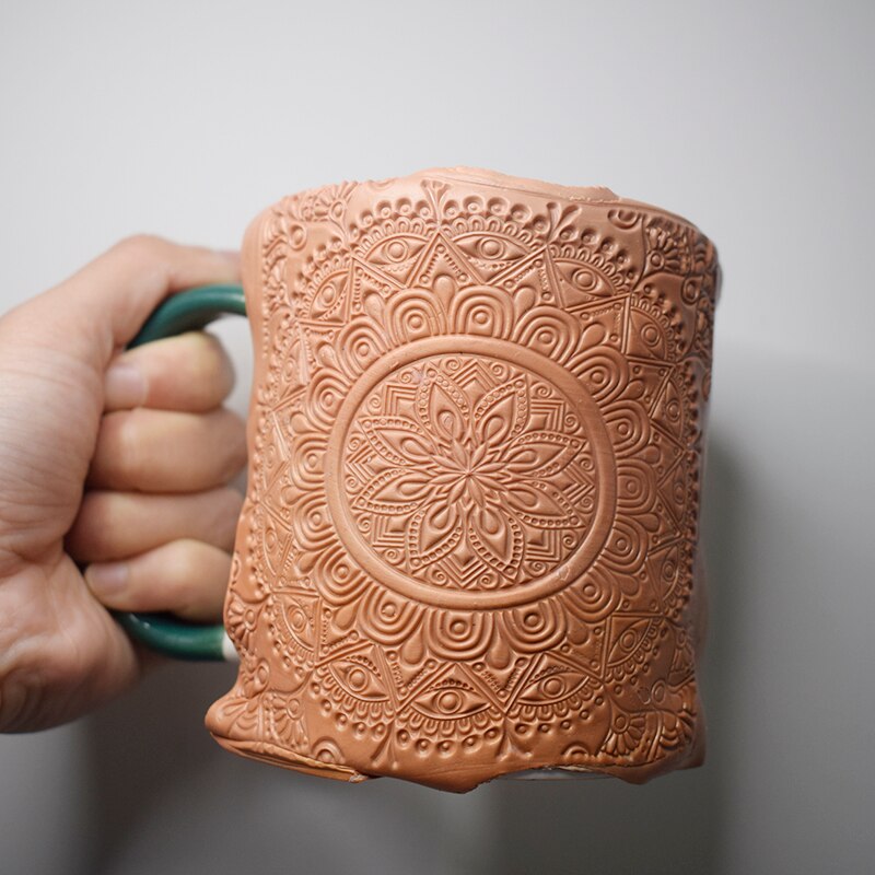 Polymer Clay Texture Stamp Sheets Mandala Pattern Template Clay Craft Art Supplies DIY Emboss Individual Pottery Tools