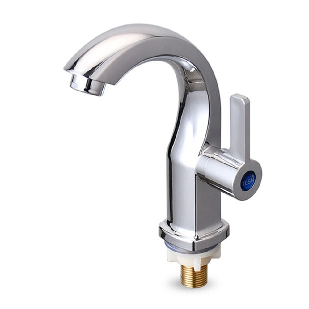 Single Cold Bathroom Basin Faucet Modern Anti-corrosion ABS Water Purifier Safety Silver Deck Mounted Sink Faucet Kitchen: Red