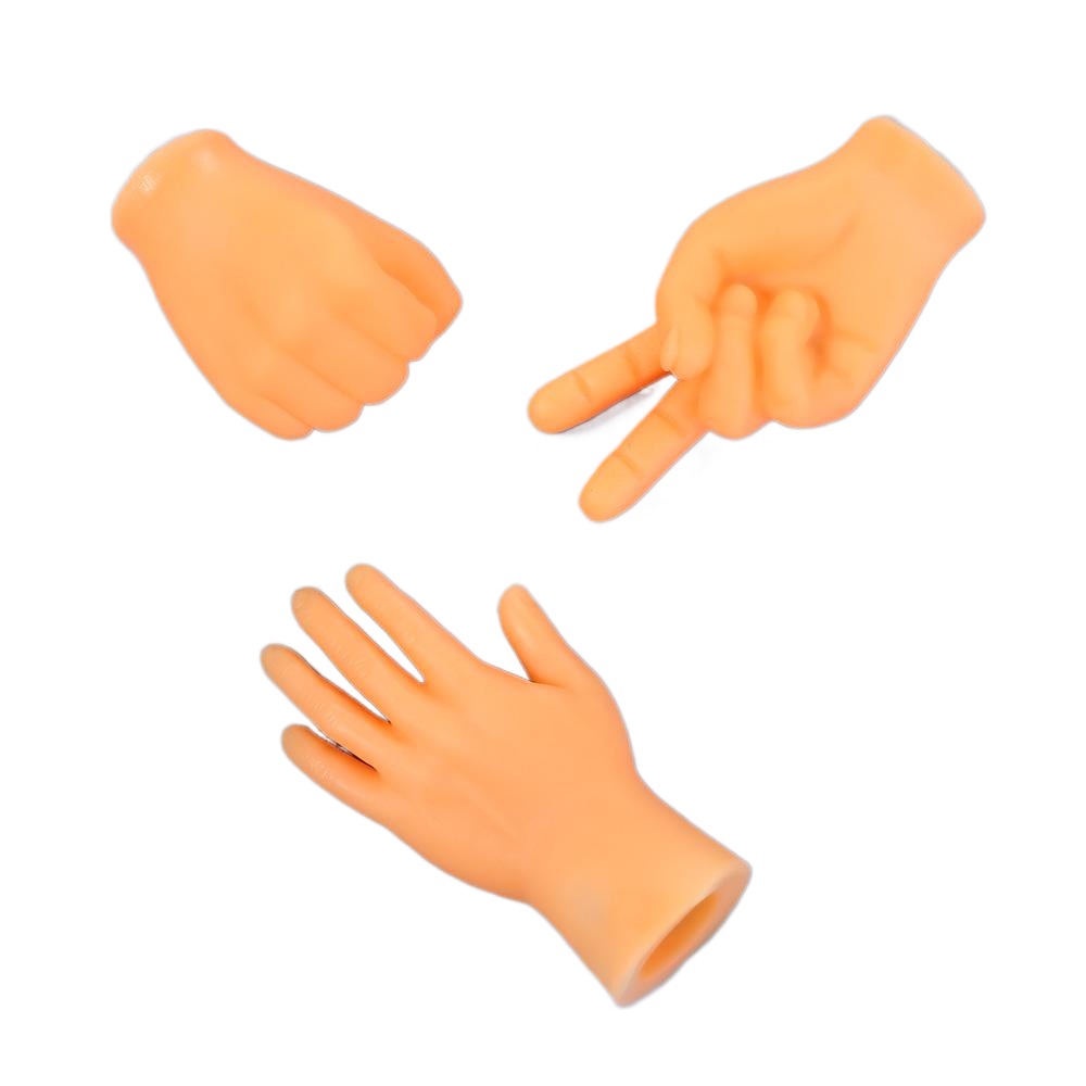 1 paio di mani minuscole dito divertente dito agitarsi piccola mano palma stuzzicare gatto animale domestico festa Halloween Cosplay puntelli novità giocattoli