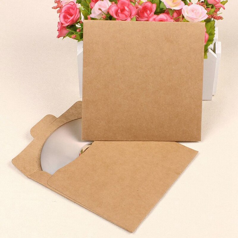 Pack of 50 CD DVD Sleeves Disc Paper Bags