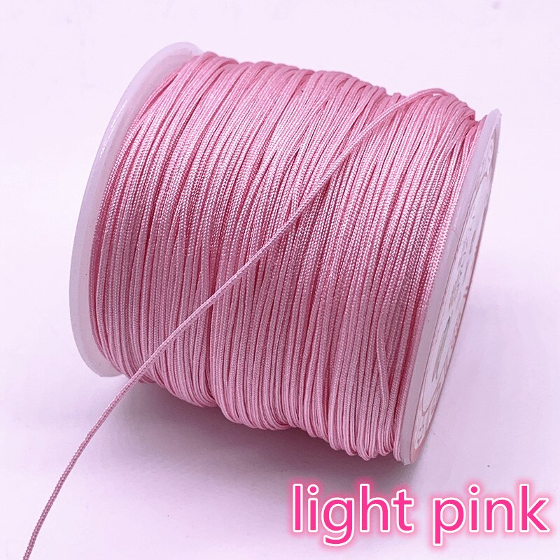 Bracelet de fil en Nylon 100 mètres/rouleau, cordon en macramé, nœud chinois, tressé, glands bricolage-même, fil à perles,: 15