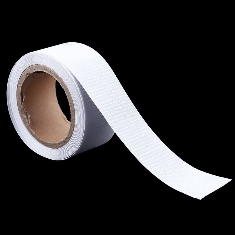 10M X 5Cm Veiligheid Waarschuwing Tape Reflecterende Tape Zelfklevende Tape Reflecterende Strip Verkeer Reflecterende Stickers Kleur Van wit