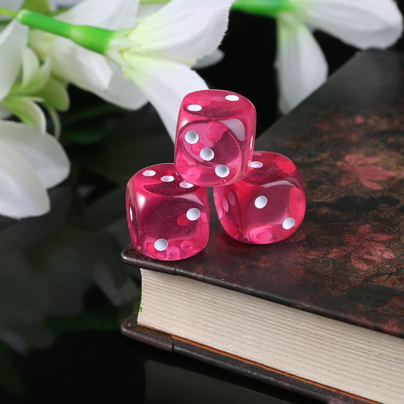 10 pçs/set 16mm d3 seis lados cubos grânulos para mesa de trabalho jogando jogos