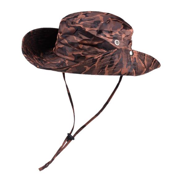Sombrero de sol XBG-9042 de camuflaje de verano, gorra de pescador, sombrero deportivo para hombres y mujeres, gorro de protección Uv para exteriores, gorra de senderismo: Red 2