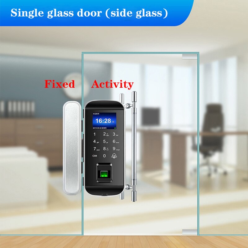 Fingerprint Framel Glass Digital Electronic RFID Card Door Lock For Home Anti-theft Office Standalone Smart Door Lock: A