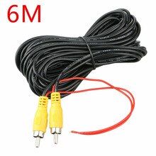 6M Car Video RCA Extension Cable For Rear View Backup Camera & Detection Wire