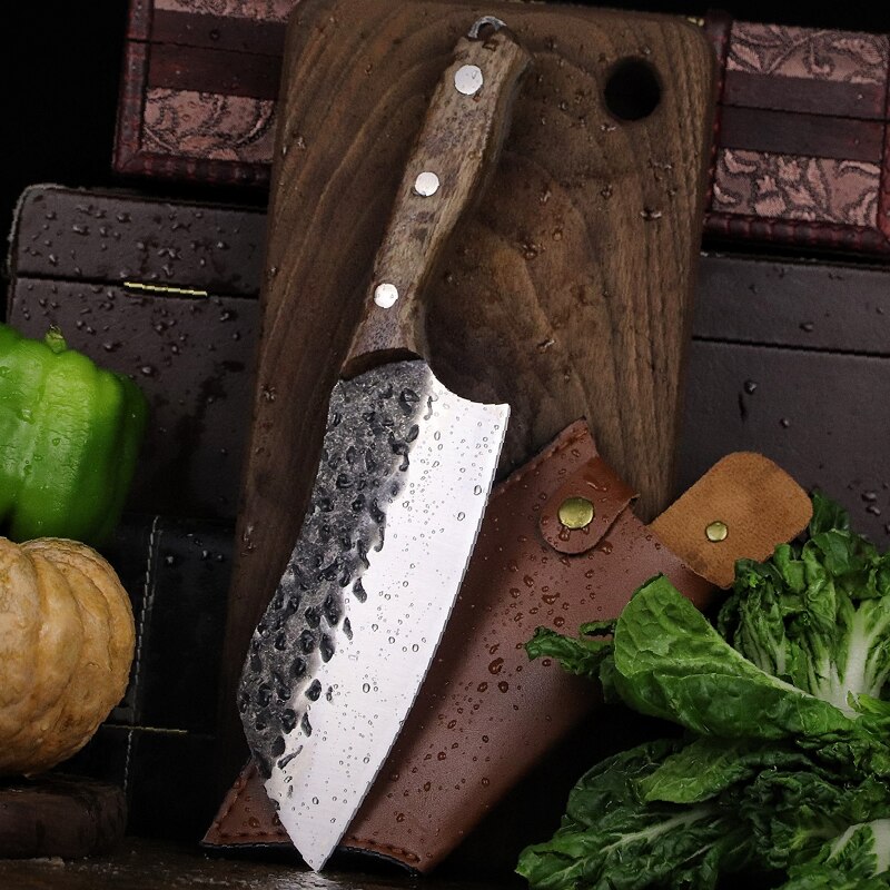 Cuchillo japonés de alta gama para deshuesar, rebanador afilado, forjado manual, de ternera, sashimi, de cocina, de chef