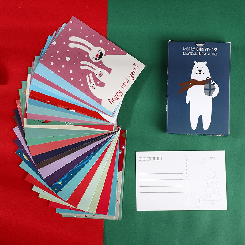 Tarjetas postales navideñas para navidad, de Navidad, papelería creativa, escritura, de tarjetas postales, tarjeta de Año , 120 Uds.: 4