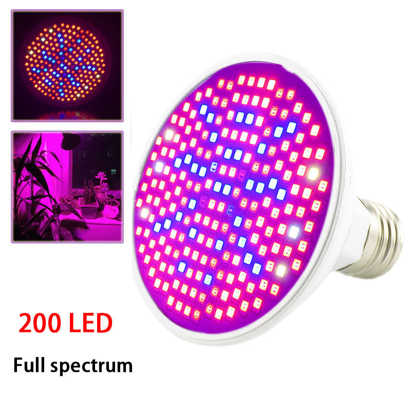 Led-växtlampa fytolampa fullspektrum blomlampa  e27 för inomhusväxthus odlingstält hydroponisk  k5: Brons