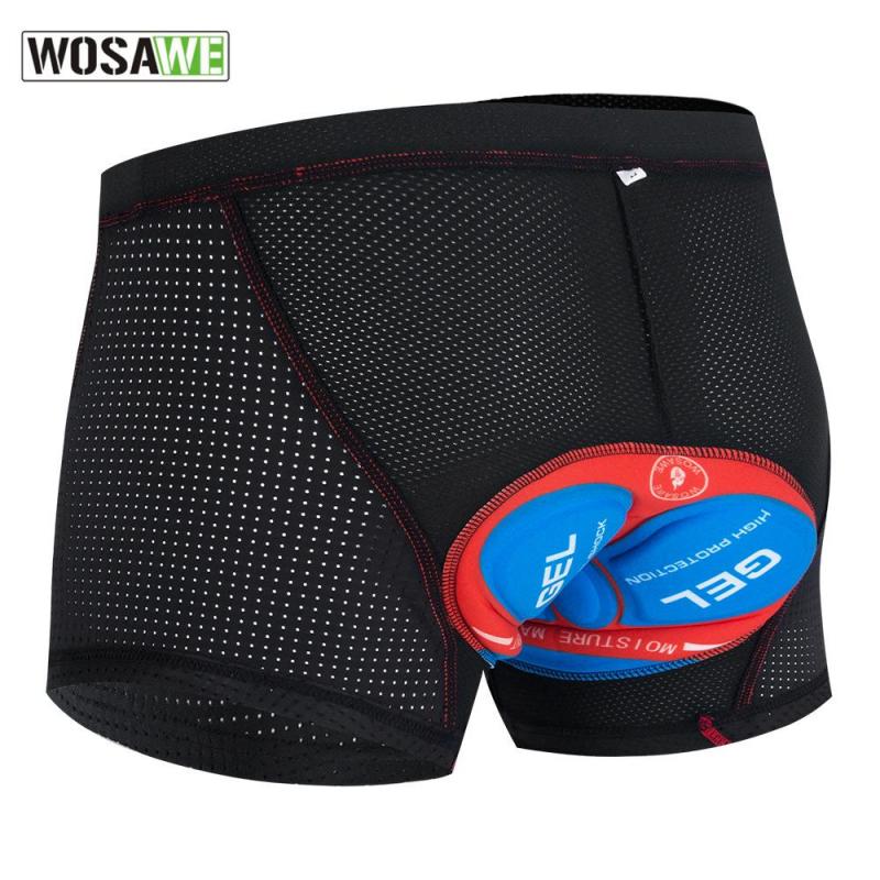 Heren upgrade fietsbroek fietsondergoed 5d gel schokbestendig fietsondergoed fietsbroek fietsondergoed: Rood blauw / Xxxl