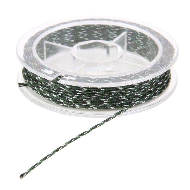 Hilo de pescar de 35lb, 45lb, 55lb, 5m, plomo núcleo, Camuflaje, café, carpa, línea trenzada, aparejos de pelo, accesorios de pesca